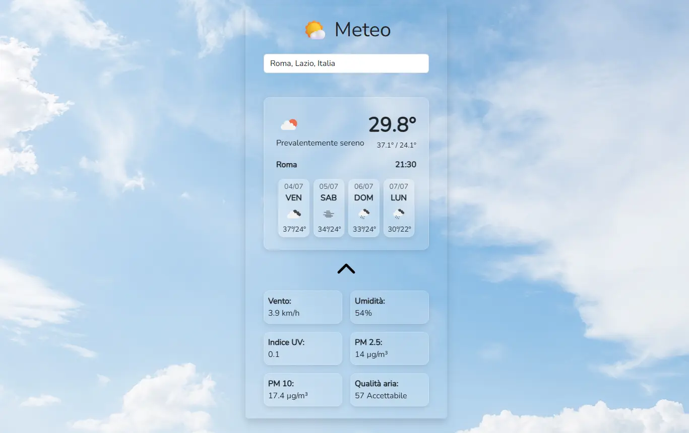 Anteprima Weather App